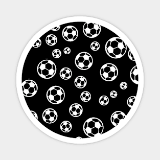 Inverse Football / Soccer Colors Ball Seamless Pattern Magnet